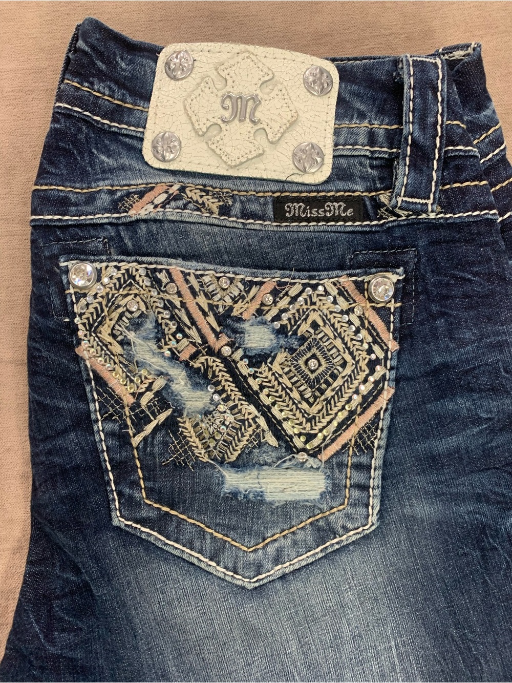 Miss Me Mid-Rise Straight Leg Easy Crop Jeans - Size 27 - JE8432EC